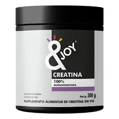 Creatina Monohidratada 100% Pura Sem Sabor &Joy 300g