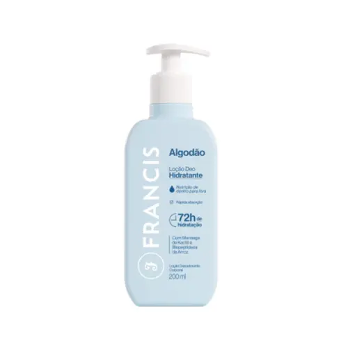 Loção Francis Algodão Hidratação 72h 200ml