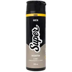 Shampoo 3 em 1 Cabelo, Barba e Corpo Men Super Cimed 200ml
