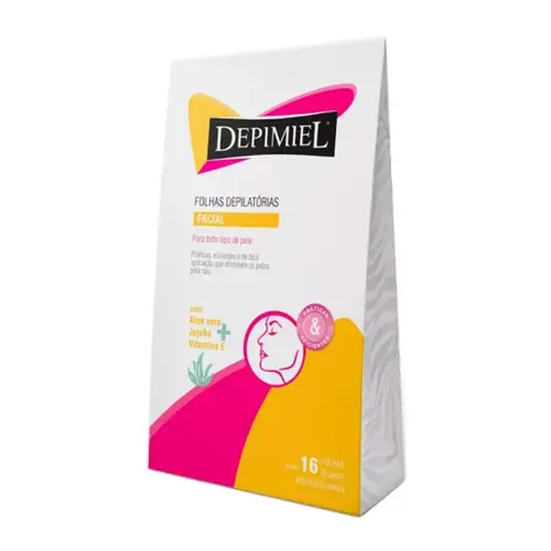 Depilador Depimiel Cera Facial Folhas Prontas 16 Unidades