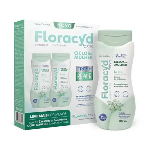 Kit Sabonete Intimo Floracyd Brisa 2 unidades de 200ml