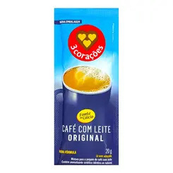 Café Com Leite 3 Corações Sachê 20g