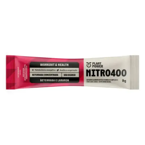 Suplemento Alimentar Plant Power Nitro4000 Beterraba Laranja Stick 9g