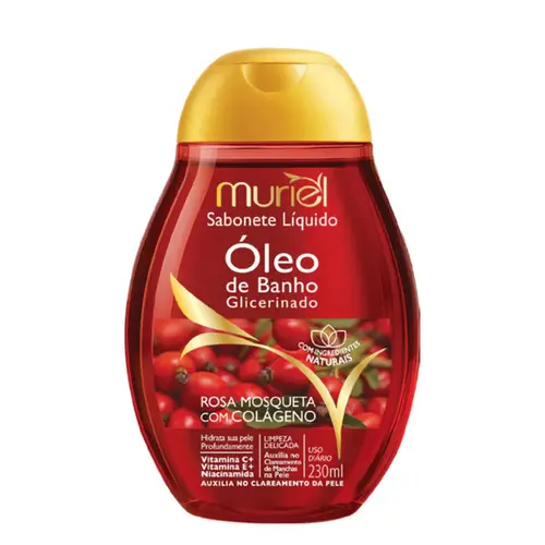 Sabonete Líquido Oleo Banho Muriel Rosa Mosqueta e Colageno 230ml