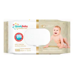 Toalha Umedecida Quick Baby Premium Care 100 Unidades