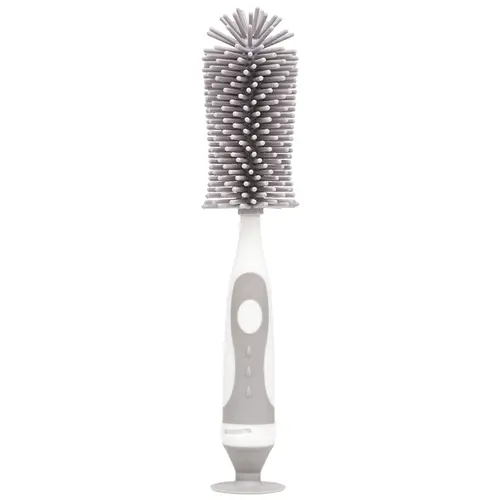 Escova Para Mamadeira Em Silicone Cinza Buba