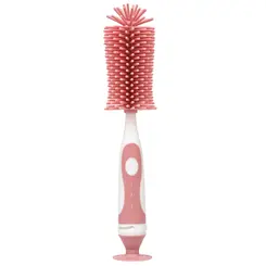 Escova Para Mamadeira Em Silicone Rosa Buba