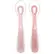 Kit 2 Colheres Em Silicone Fase 2 Rosa
