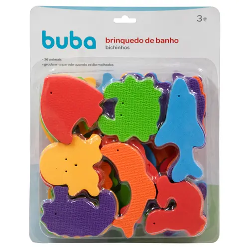 Brinquedo De Banho Bichinhos Buba 36 unidades