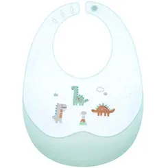 Babador Em Silicone Com Pega-Migalhas E Estojo Magic Dino Buba