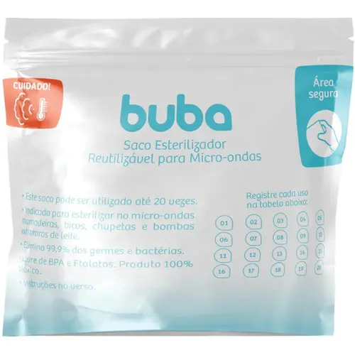 Saco Esterilizador Reutilizavel Para Micro-Ondas Buba
