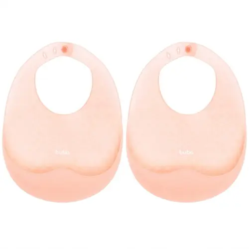 Kit 2 Babadores em Silicone com Pega-Migalha Rosa Buba