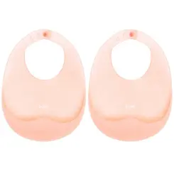 Kit 2 Babadores em Silicone com Pega-Migalha Rosa Buba